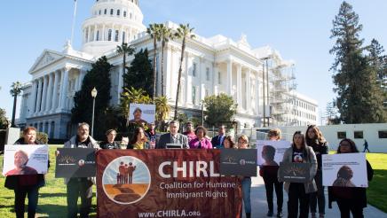 Assemblymember Juan Carrillo speaks at press conference 